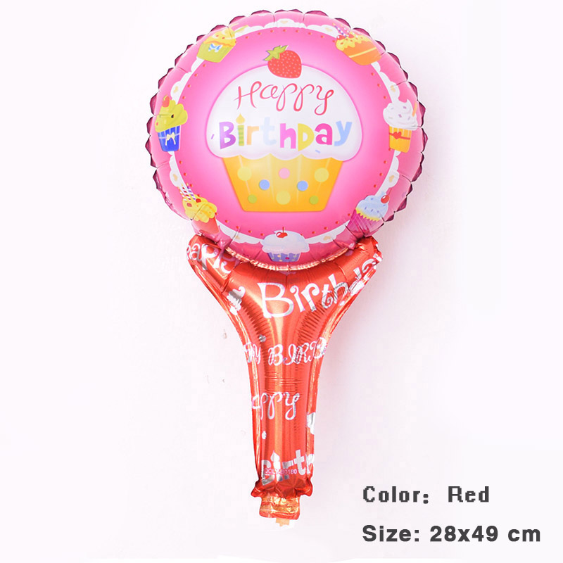 Custom red mini aluminium film happy birthday party balloon