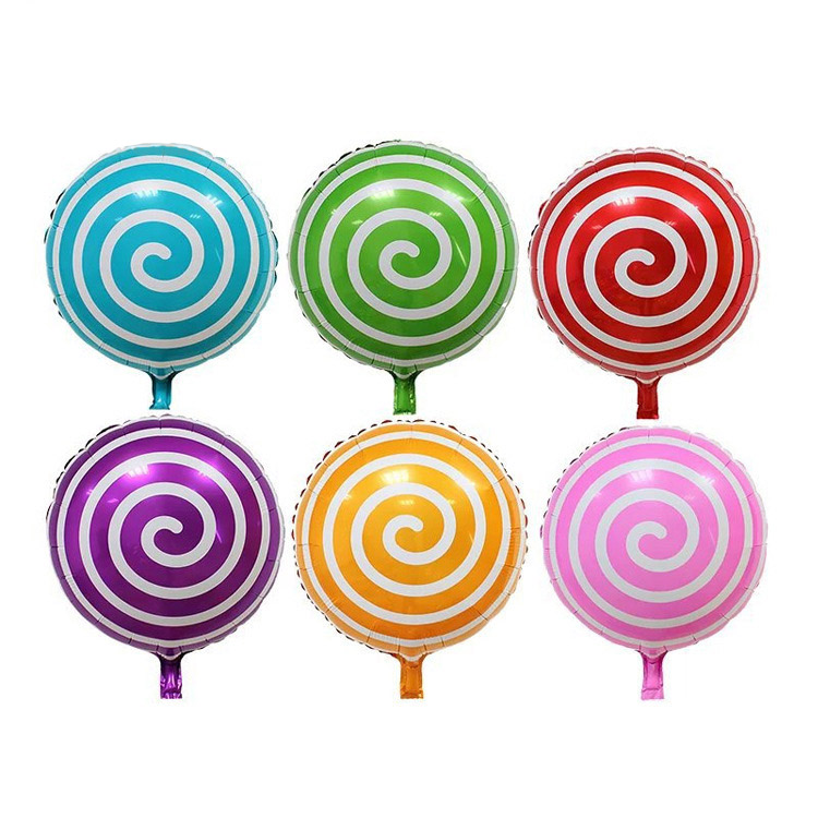 18inch Party decoration candy lollipop shape mylar balloons