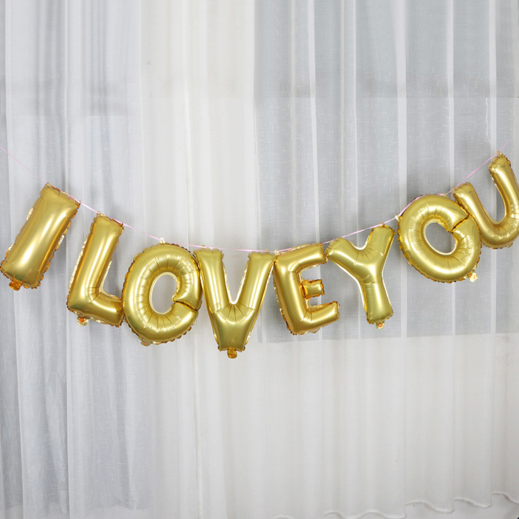 16 inch new design letter foil balloons with holes