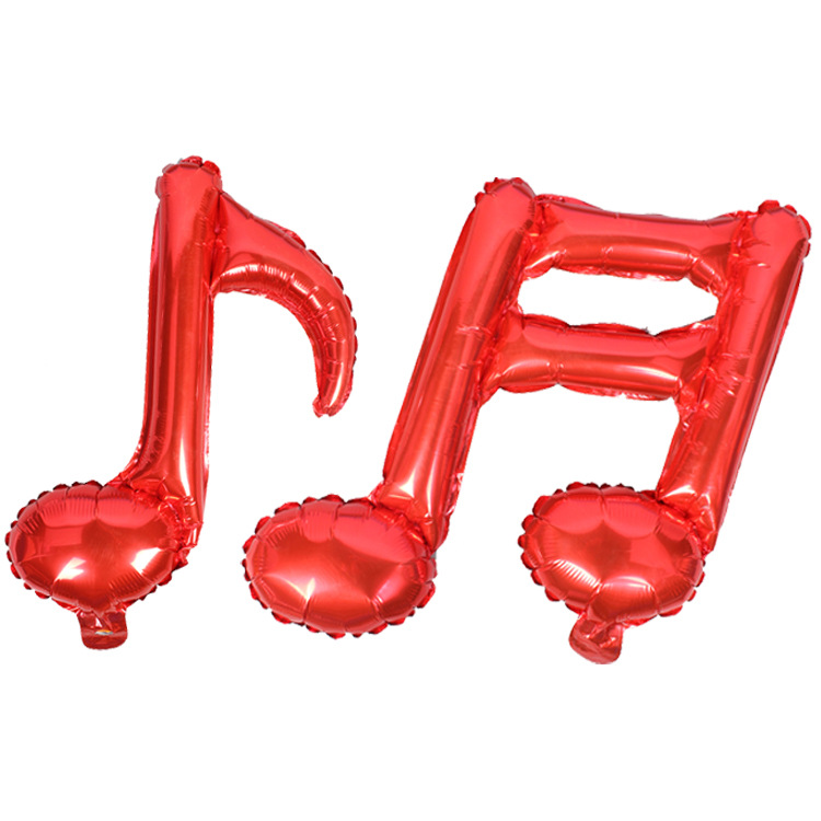 size50x45cm inflatable 16 note music shape mylar foil balloon