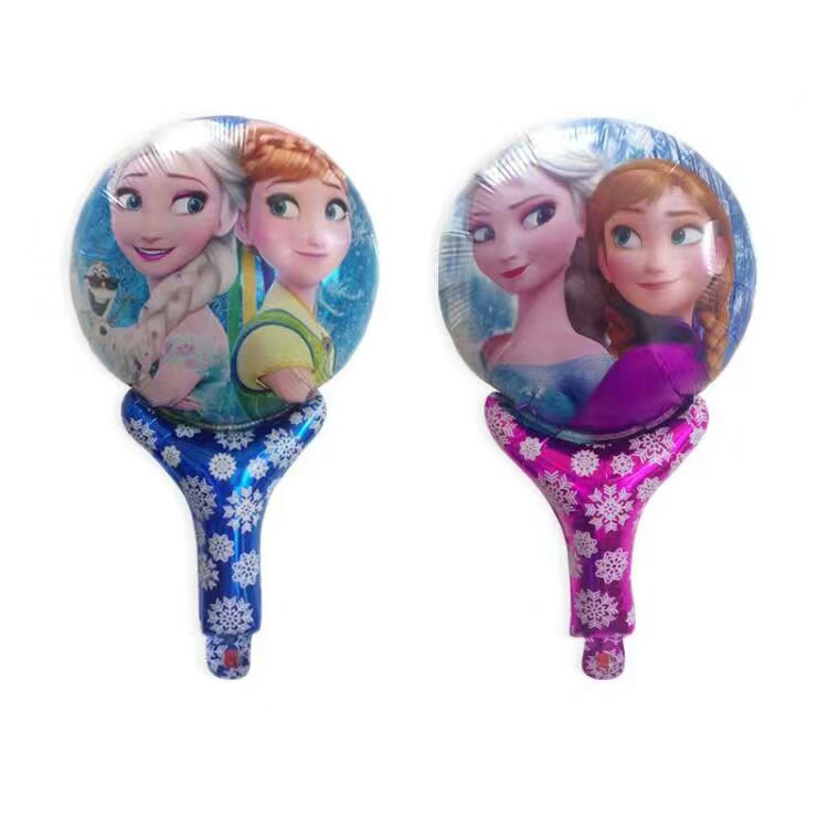 Foil balloon factory cartoon Frozen hand holder stick balloon