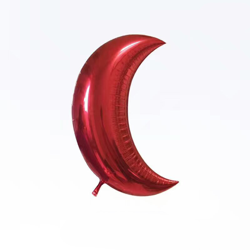 Red Moon shape foil balloons for party decoration