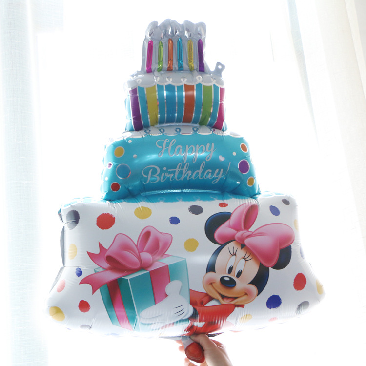 Big size Mickey Mouse happy birthday printed foil cake balloon
