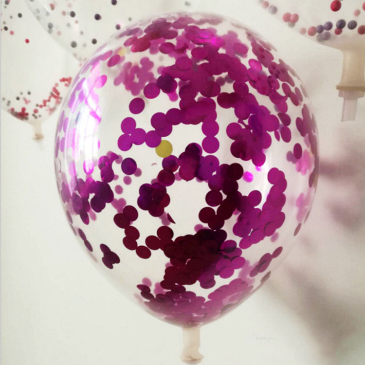 12 Inch Transparent Latex Confetti Balloon For Wedding Party Decoration