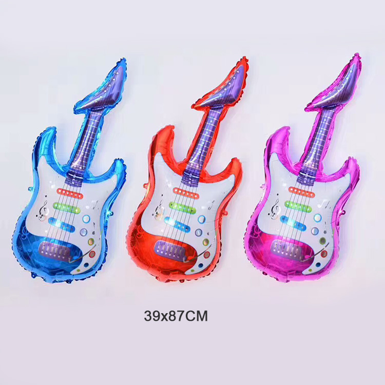 China kids toy supplier Guitar shape foil helium balloon