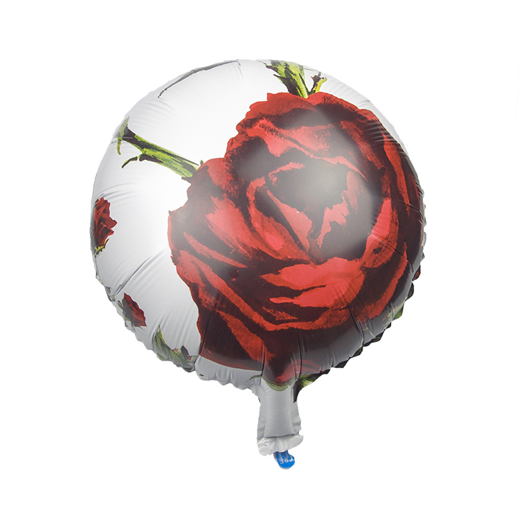 18 inch round Peony flower printed custom helium mylar balloon