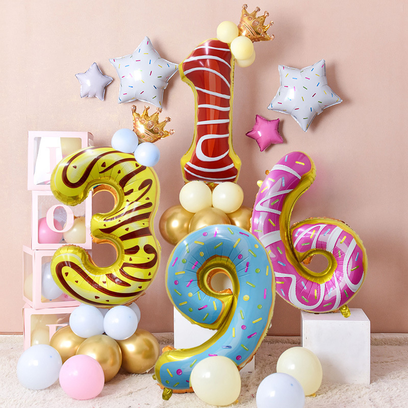 Giant 40 inch aluminium foil balloons numbers for party decoration