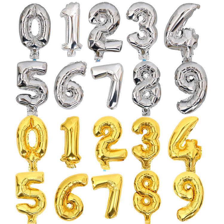 8 inch small mylar number balloons for party event