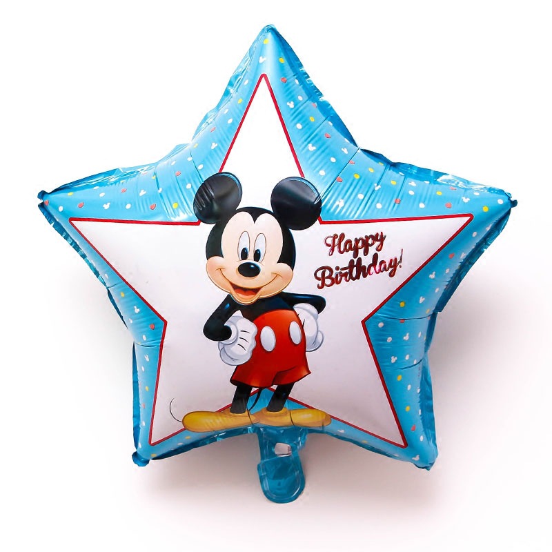 Happy Birthday decoration Mickey star shape foil balloons