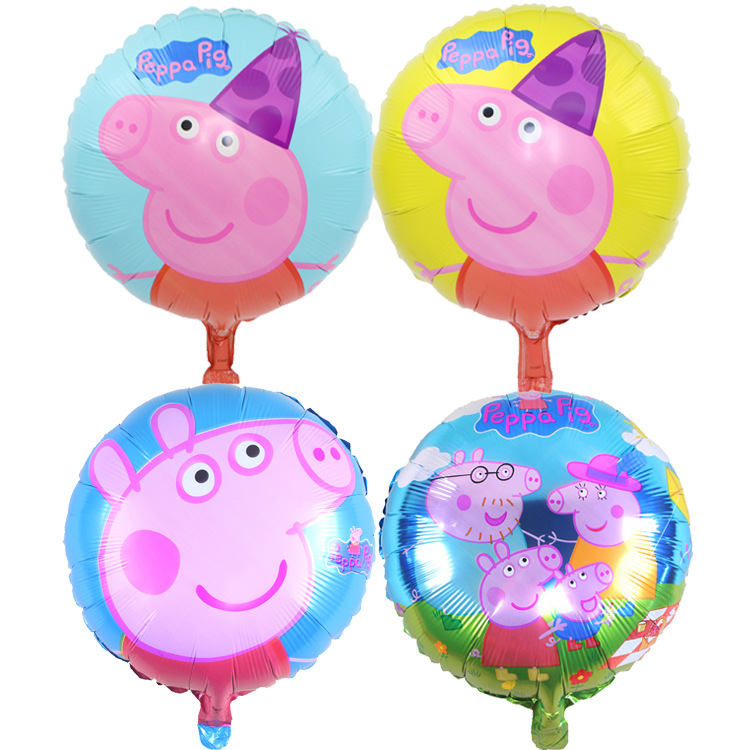 18 inch Peppa Pig printing round shape foil balloons
