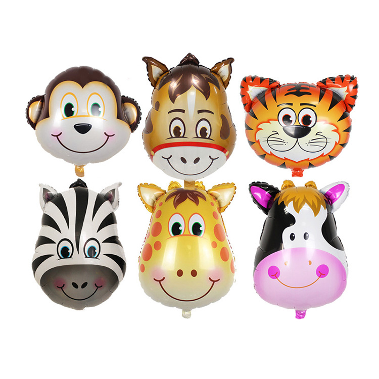 Various kinds of Animal Monkey Head foil balloons