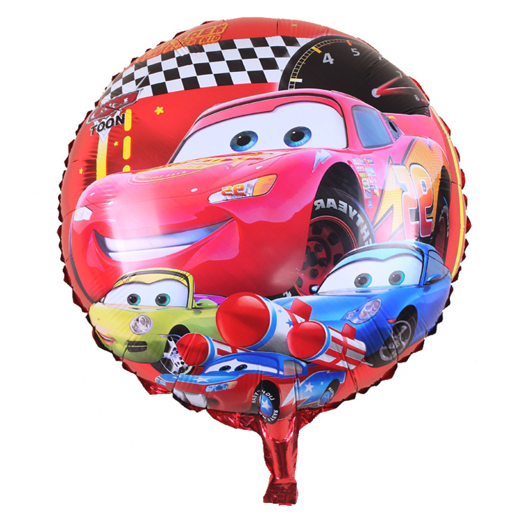 18 inch Round McQueen Cars Helium Foil Balloons