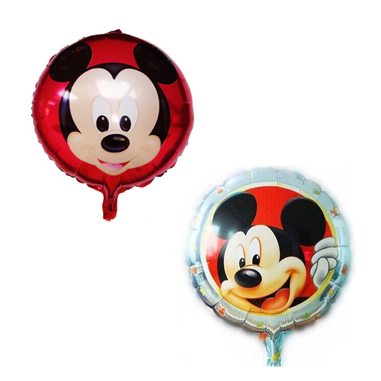 18 inch round Mickey Mouse Head helium foil balloons