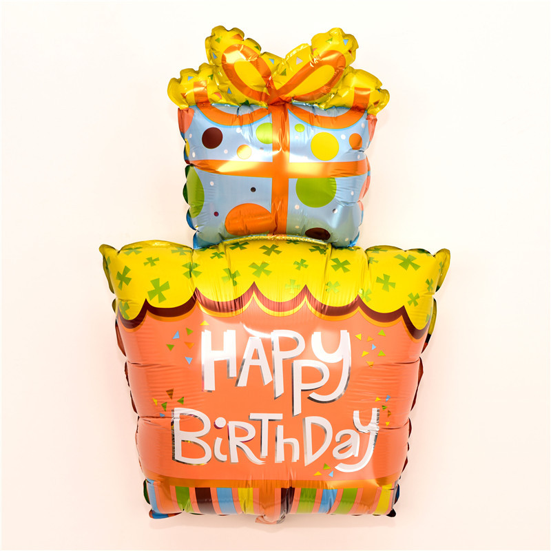 Happy birthday cake foil balloons