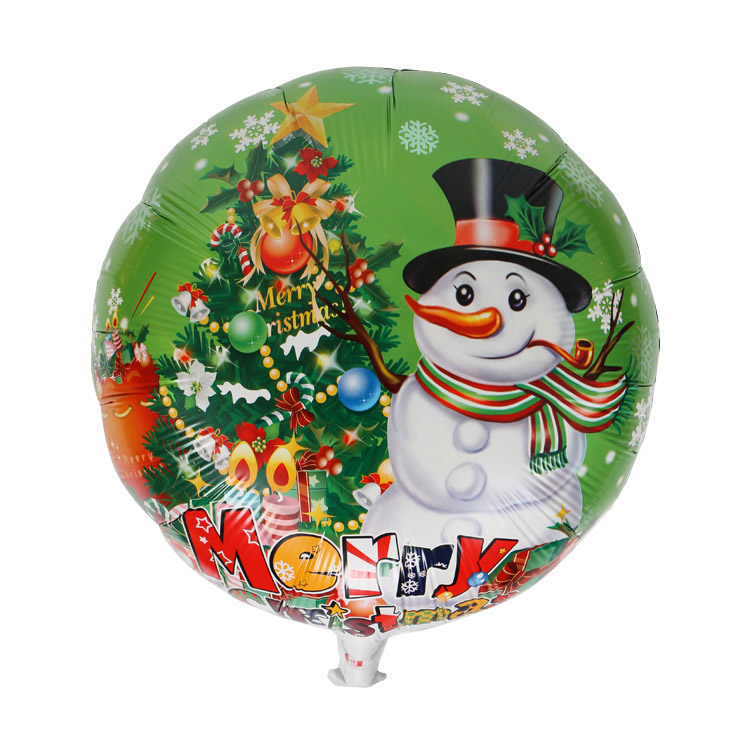 Christmas Day decoration round shape helium foil balloons