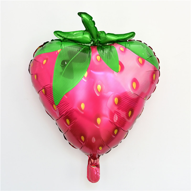 Strawberry shape fruit mylar balloons