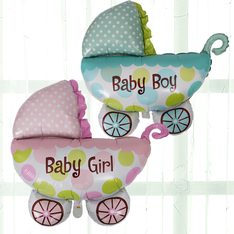 Baby Shower decoration baby carriage foil balloons