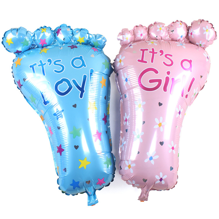 Baby shower decoration foot foil balloons