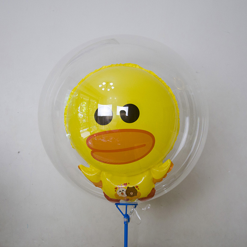 18 inch cartoon balloon inside transparent TPU balloons
