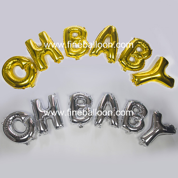 OH BABY balloons for girl boy baby shower decoration