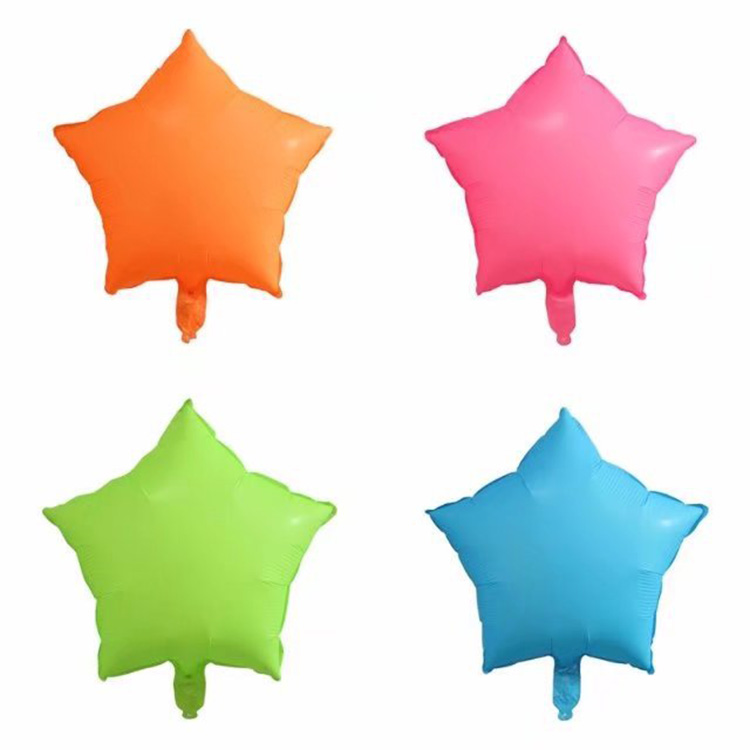 18 inch candy color star shaped mylar balloons