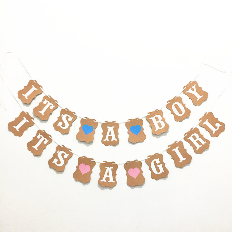 Paper garland bunting banner It is a boy