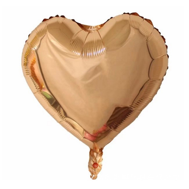 18 in rose gold helium heart shaped mylar balloons