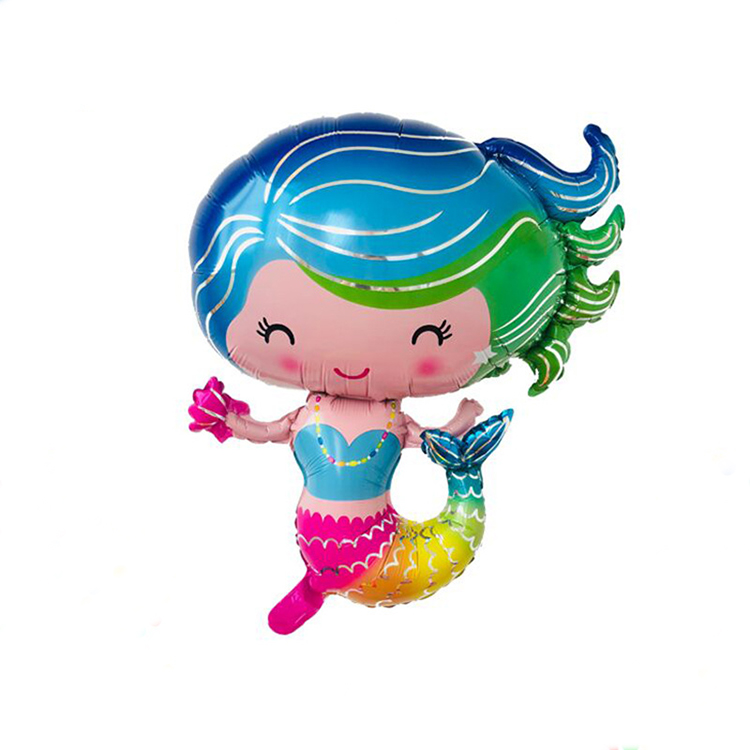 Cartoon character mylar mermaid balloons