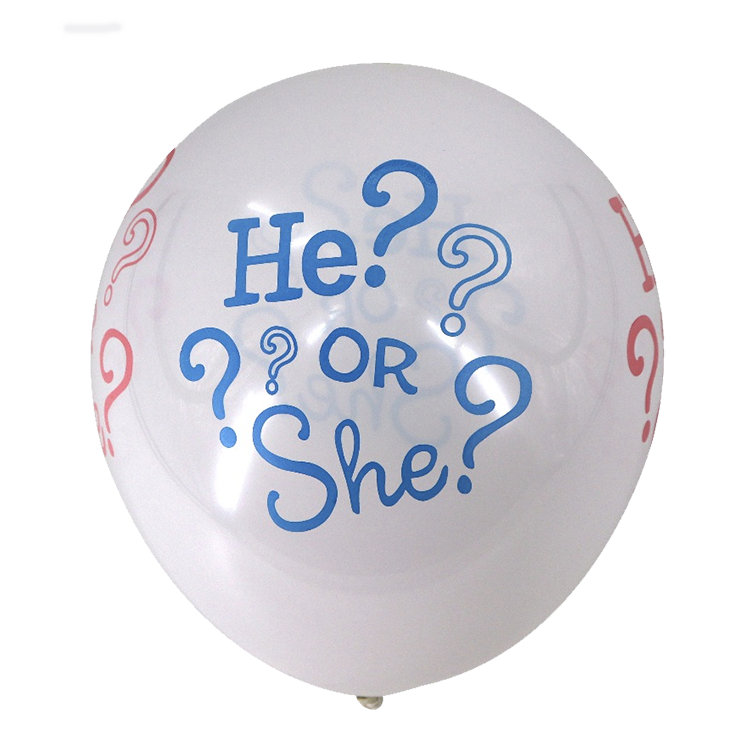 He or She latex balloon
