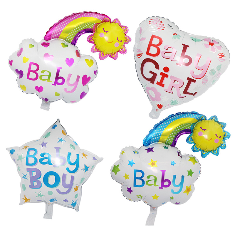 18 inch helium Baby Girl heart shaped balloons