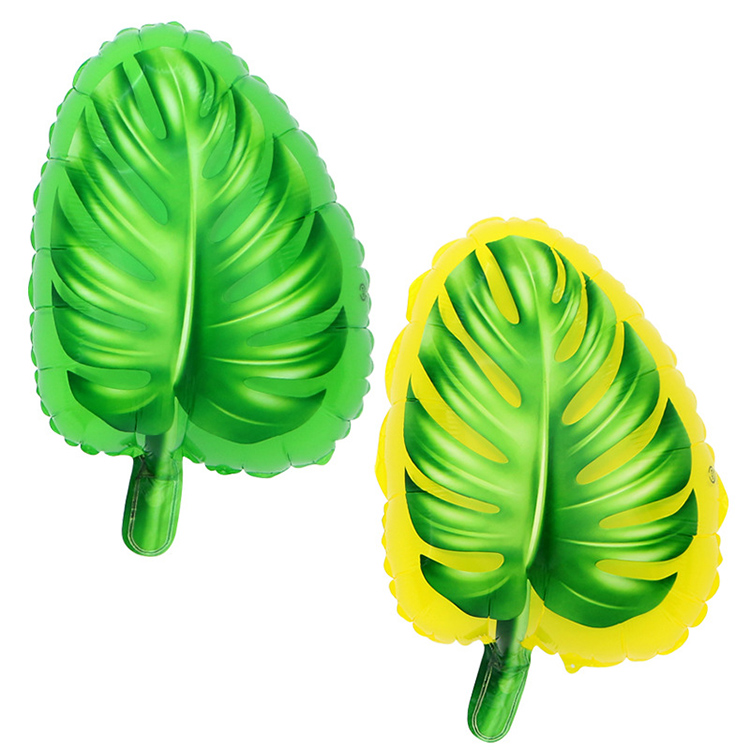 18 inch green leaf foil balloons