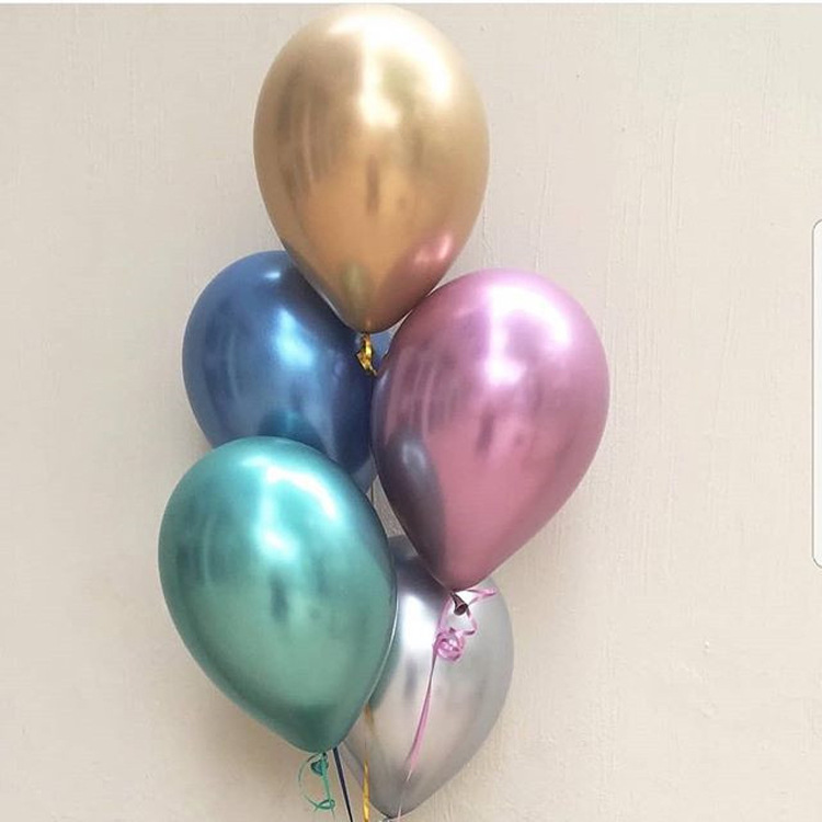 12 Inch Metallic Color Latex Chrome Balloon