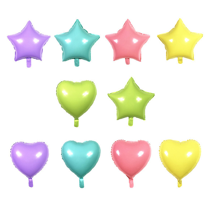 18 Inch Foil Macaron Star Heart Balloons