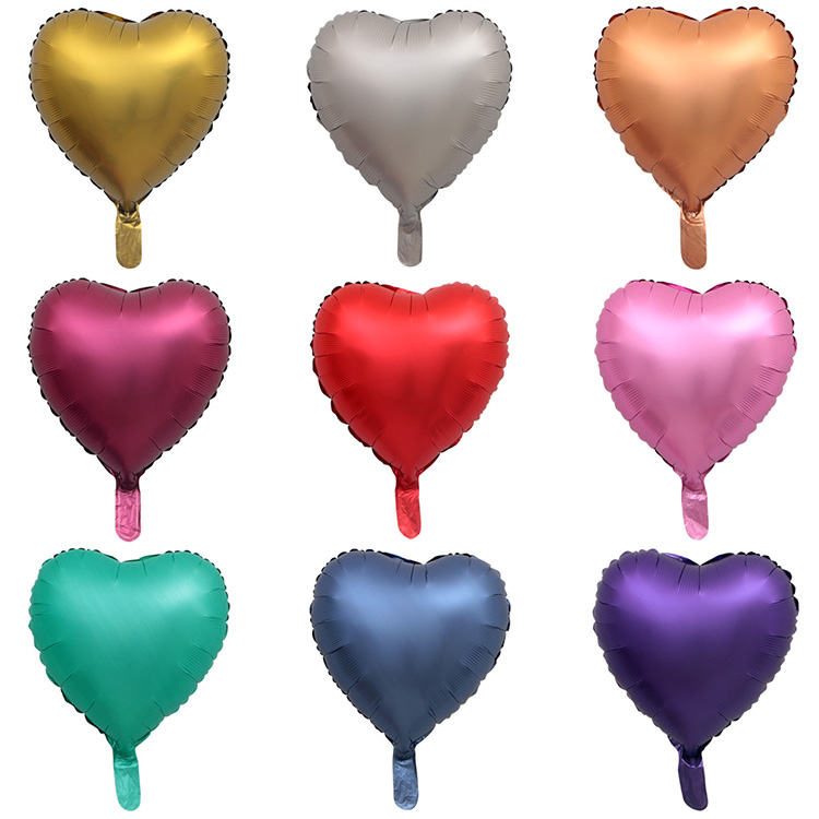 18 Inch Super Metallic Heart Shaped Foil Balloons