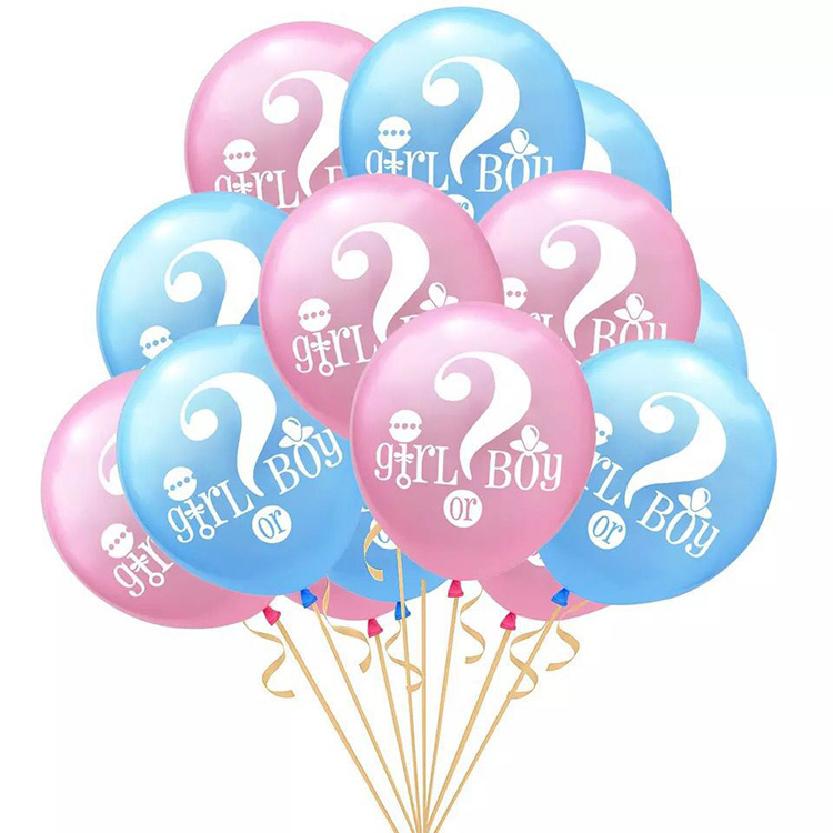 12 Inch Gender Reveal Latex Balloons