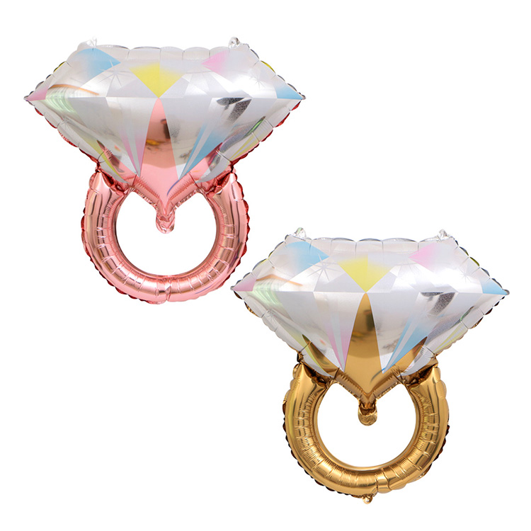Foil Diamond Ring Shaped Balloons