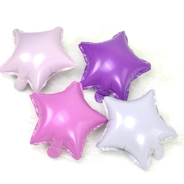 10 Inch Macaron Candy Color Star Foil Balloons