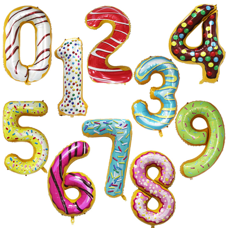 32 40 inch donut style number baloon for party decoration