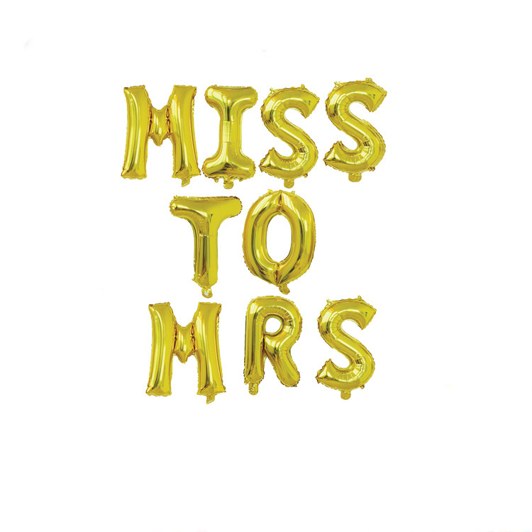 16 Inch Letter Miss To Mrs Balloon Set