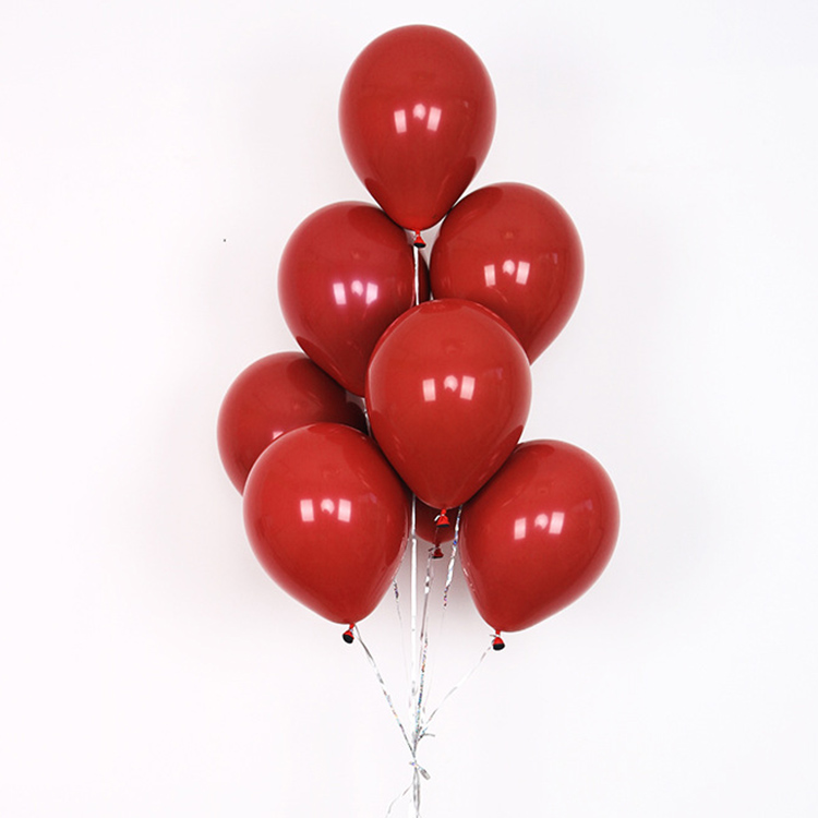 10 Inch Round Garnet Red Latex Balloon