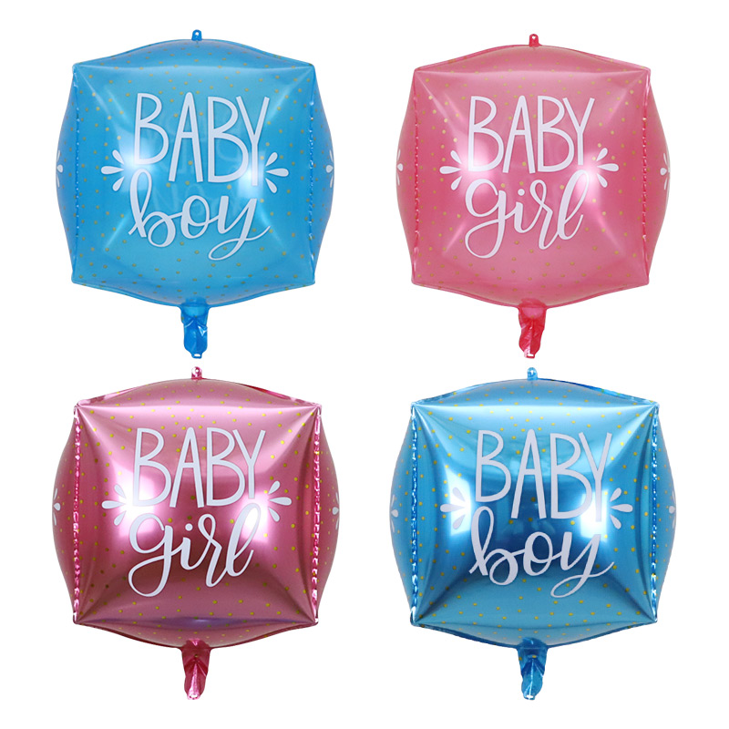 22 Inch Baby Boy And Baby Girl Shower Party Gender Reveal Cube Balloons