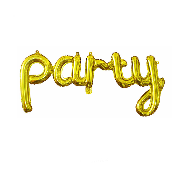 Solid Color Script Party Decoration Foil Balloons