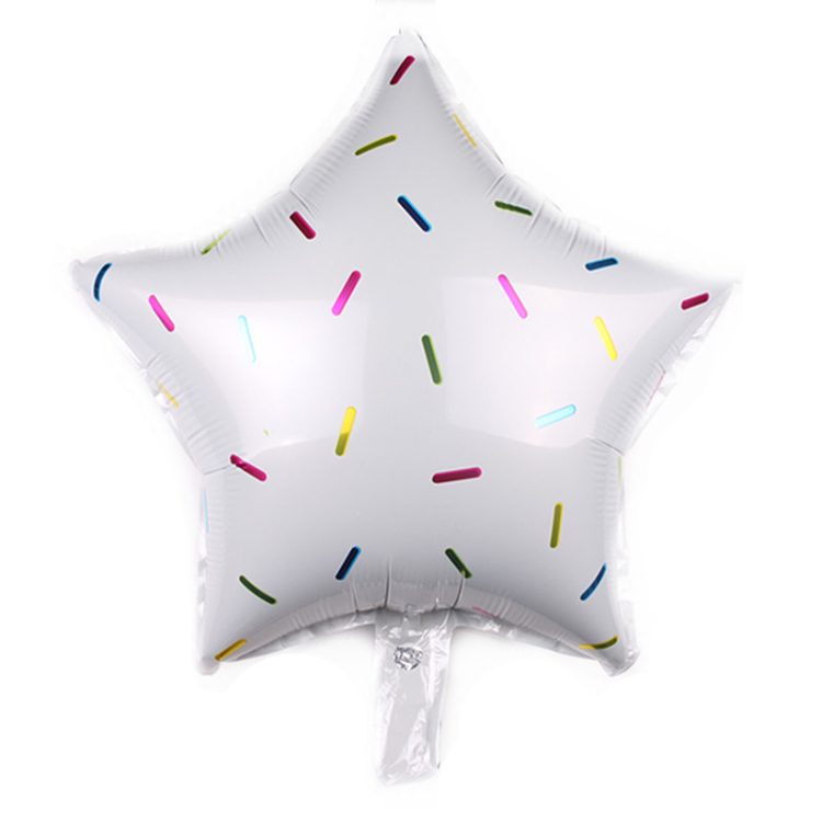 18 Inch Foil Sprinkle Star Balloons