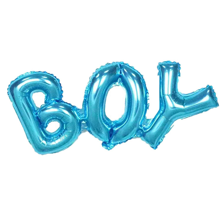 Foil Script BOY GIRL Balloons