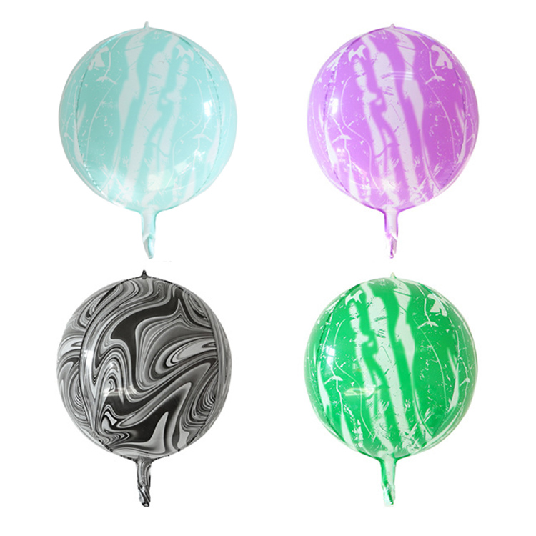 22 Inch Agate Texture Orbz Foil Balloons