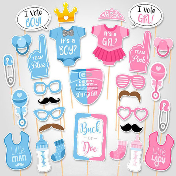 Gender Reveal Party Supplies Photo Booth Prop