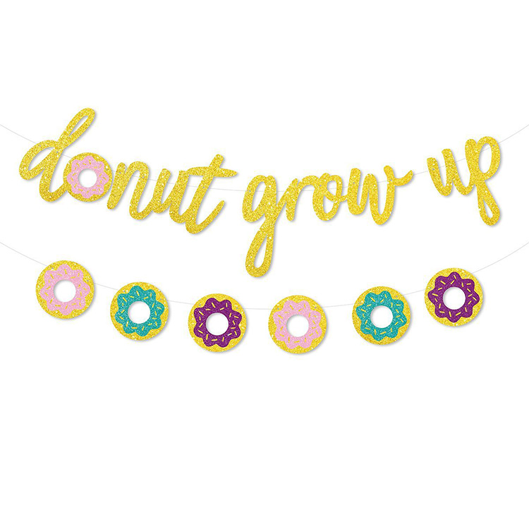 donut grow up Garland Banner