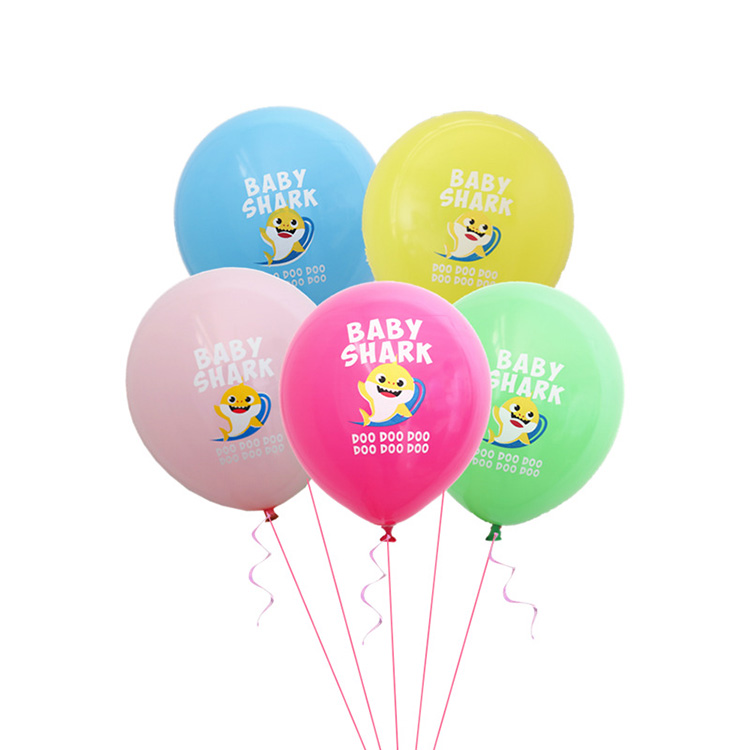 12 Inch Baby Shark Helium Latex Balloons