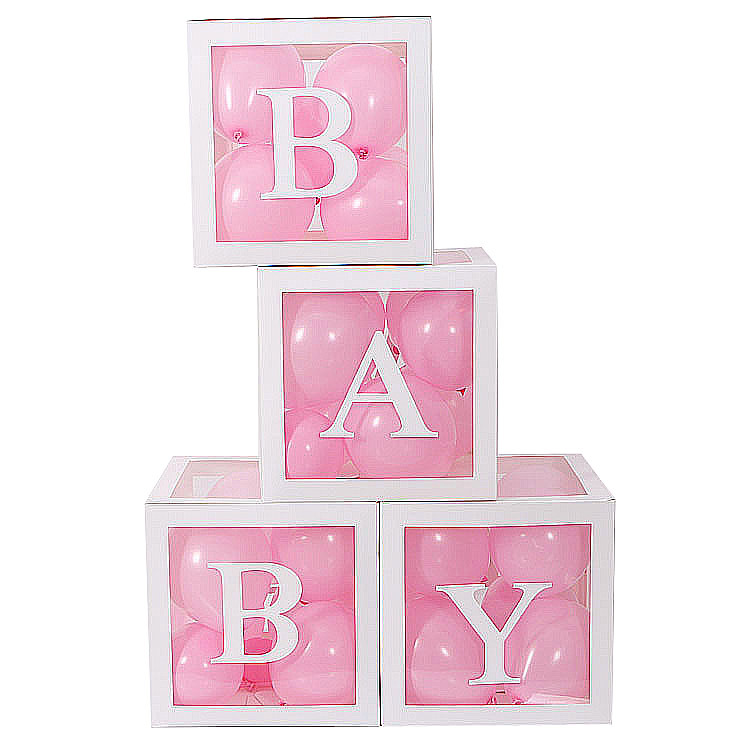 BABY Transparent Cube Square Balloon Packing Box