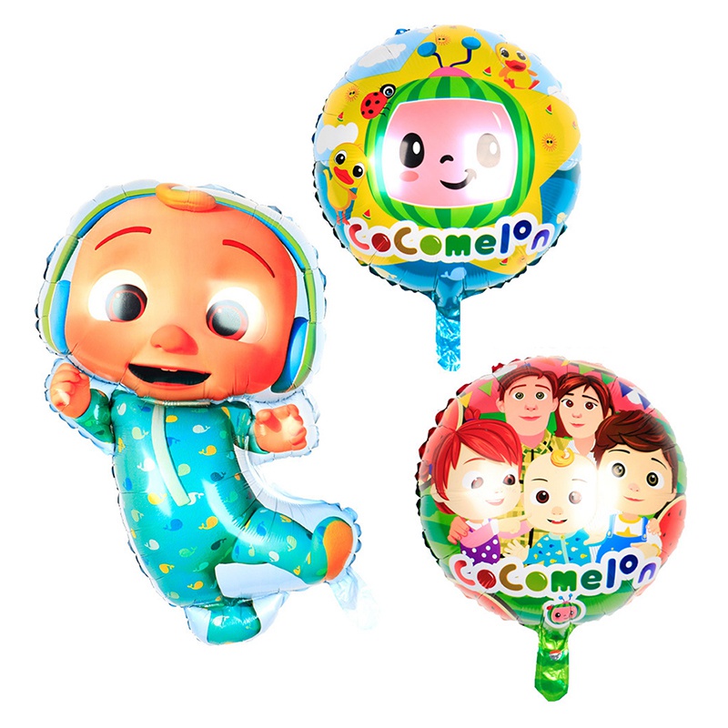 Cocomelon Watermelon Boy Aluminum Film Balloons For Birthday Party Supplies